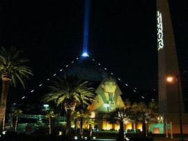 Luxor Hotel by night