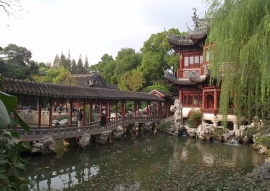 Yuyuan (Yu Garden) showcases elegant rockeries, ponds, pavilions, and towers. 