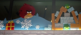 Angry Birds in Holiday Scene at the Singapore Airport